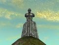 Die Statue am höchsten Punkt der Inseln